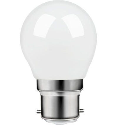 B22d 4,7W dimbar LED kronepære - G45, opalglass, 2700K, filament