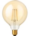 E27 2,9W dimbar LED filamentpære - G125, 250lm, 2200K, Gold finish
