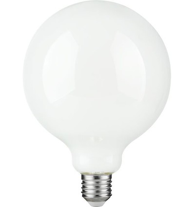 E27 4,7W dimbar LED globepære - G125, opalt glass, 2500K, filament
