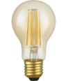E27 4,7W dimbar LED-pære - Filament, A60, 470lm, 2200K, gullfarget glass
