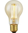 E27 4,7W dimbar LED-pære - Filament, A60, 470lm, 2200K, gullfarget glass