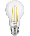 E27 4,9W dimbar LED-pære - A60, filament, klart glass, 600lm, 2700K