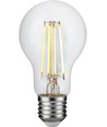 E27 4,9W dimbar LED-pære - A60, filament, klart glass, 600lm, 2700K