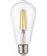 E27 4,7W dimbar LED Rustika-pære - ST64, filament, 2500K, klart glass