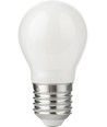 E27 2,9W dimbar LED kronepære - G45, opalt glass, filament, 2700K