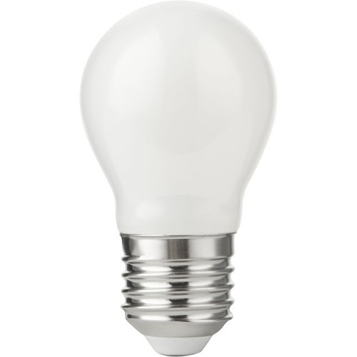 E27 4,7W dimbar LED kronepære - G45, opalt glass, 470lm, 2500K