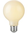 E27 2,5W dimbar LED filamentpære - G80 Globe, opalt glass, 2500K, 250lm