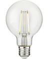 E27 2,5W dimbar LED filament pære - G80, 250lm, 2500K, klart glass