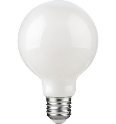 E27 4,7W dimbar LED globepære - G80, opalt glass, 2500K, filament