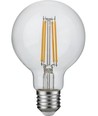 E27 4,7W dimbar LED globepære - G80, filament, 2500K, 470lm, klart glass