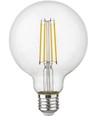 E27 4,7W dimbar LED globepære - G95, filament, 2500K, 470lm, klart glass