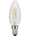 E14 4W dimbar LED kronelys - Twisted, 320lm, 2500K, matt glass, snodd filament