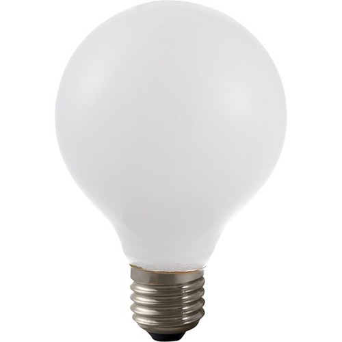 E27 4W dimbar LED globepære - G80, opalt glass, 2500K, filament