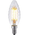 E14 4W dimbar LED kronepære - Twisted Candle, 350lm, 2200K, klart glass