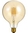E27 7W dimbar LED globepære - G125, filament, 2200K, gyllent glass, 570lm