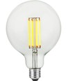 E27 7W dimbar LED globepære - G125, filament, 2200K, 600lm, klart glass