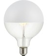 E27 6,5W dimbar LED globepære - G125, toppforsølvet, filament, 2500K