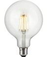 E27 12W dimbar LED globepære - G125, filament, 1250lm, 2500K, klart glass
