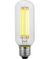 E27 6,5W dimbar LED filament rørpære - 13cm, 2500K, klart glass, 600lm
