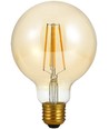 E27 4W dimbar LED globepære - G95, filament, 2200K, gyllent glass, 350lm