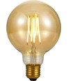E27 4W dimbar LED globepære - G95, filament, 2200K, gyllent glass, 350lm