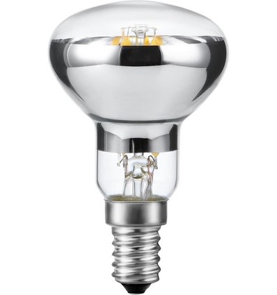 E14 4W dimbar LED filamentpære - R50, 250lm, 2500K, klart glass