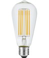 E27 5,5W dimbar LED filamentpære - ST64 Rustika, 460lm, 2200K, klart glass