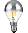 E14 4W dimbar LED kronepære, topforsølvet - G45, 260lm, 2500K