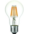E27 6,5W dimbar LED-pære - Filament, A60, 630lm, 2500K, klart glass