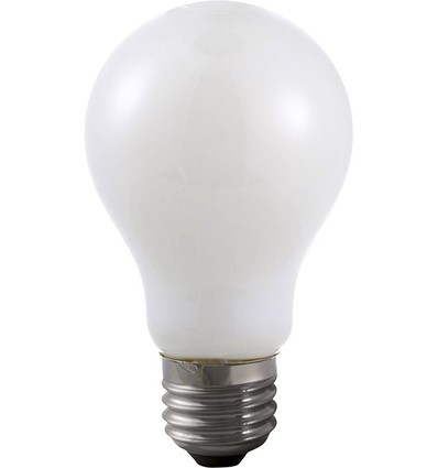 E27 6W dimbar LED-pære - A60, opalt glass, filament, 2500K, 470lm