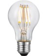 E27 4W dimbar LED filamentpære - A60, 2200K, klart glass, 360lm