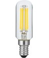 E14 4W dimbar LED rørpære - 8,5cm, filament, 2500K, klart glass