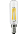 E14 4W dimbar LED rørpære - 9,5cm, filament, 2700K, klart glass
