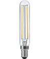 E14 4W dimbar LED rørpære - 11,5cm, filament, 2500K, klart glass