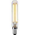 E14 4W dimbar LED rørpære - 11,5cm, filament, 2500K, klart glass
