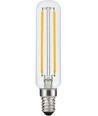 E14 4W dimbar LED rørpære - 11,5cm, 2200K, filament, klart glass