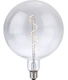 E27 6W XXL Globe LED-pære - G200, spiral filament, 580lm, dimbar, klart glass