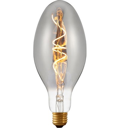 E27 4W dimbar LED filamentpære - Ellipse C100, Smoke, 2200K, 100lm