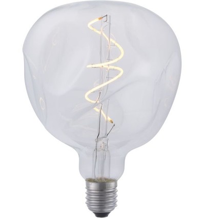 E27 4W XL Flex Mystery LED-pære - G125, filament, dimbar, 2200K, klart glass