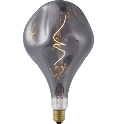 E27 4W XXL Flex Mystery LED-pære - A165, 100lm, 2200K, dimbar, røykfarget glass