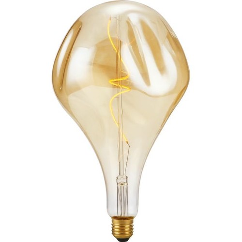 E27 4W XXL Filament LED-pære - A165, Mystery, dimbar, 2000K, gullfarget glass