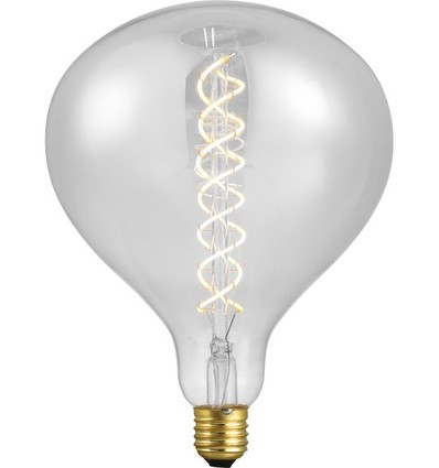 E27 5,5W dimbar LED XXL filamentpære - R160, 380lm, 2200K, klart glass