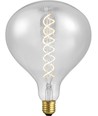 E27 5,5W dimbar LED XXL filamentpære - R160, 380lm, 2200K, klart glass