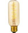 E27 4W dimbar LED-pære - Flex AX Tube, 13cm, 2000K, gullglass, filament