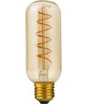 E27 4W dimbar LED-pære - Flex AX Tube, 13cm, 2000K, gullglass, filament