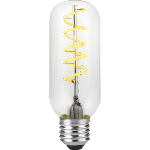 E27 4,5W Filament Flex AX Tube LED-pære - 13cm, 2200K, dimbar, klart glass