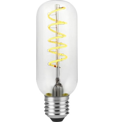 E27 4,5W Filament Flex AX Tube LED-pære - 13cm, 2200K, dimbar, klart glass