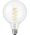 E27 4W dimbar LED filamentpære - G125, Flex Globe, 2200K, 250lm, klart glass