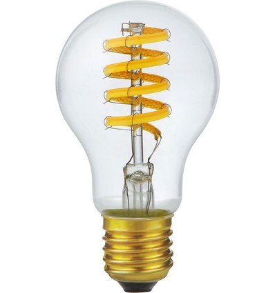 E27 6W dimbar LED-pære - DimToWarm, 2200-2700K, A60, Filament Flex, 570lm, klart glass