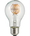 E27 4W dimbar LED filamentpære - A60, Flex filament, 2200K, 210lm, klart glass